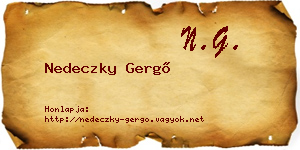 Nedeczky Gergő névjegykártya