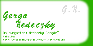 gergo nedeczky business card